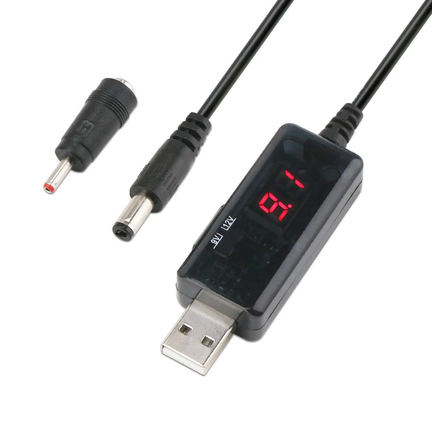 Usb Boost кабель 5 в шаг до 9 в 12 В преобразователь напряжения переменного тока 1A повышающий трансформатор напряжения постоянного тока регулятор питания с переключателем и Led V