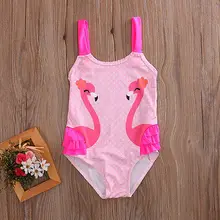 Summer Летний милый купальный костюм с лямкой на шее для маленьких девочек, купальный костюм, танкини, бикини, детские купальники с оборками пляжный костюм