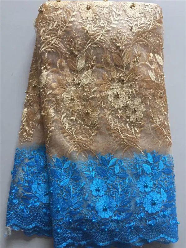 

New arrived Embroidery French Tulle Net Lace With Appliques 2018 New African Sequins Lace With beaded For Women Dress or wedding