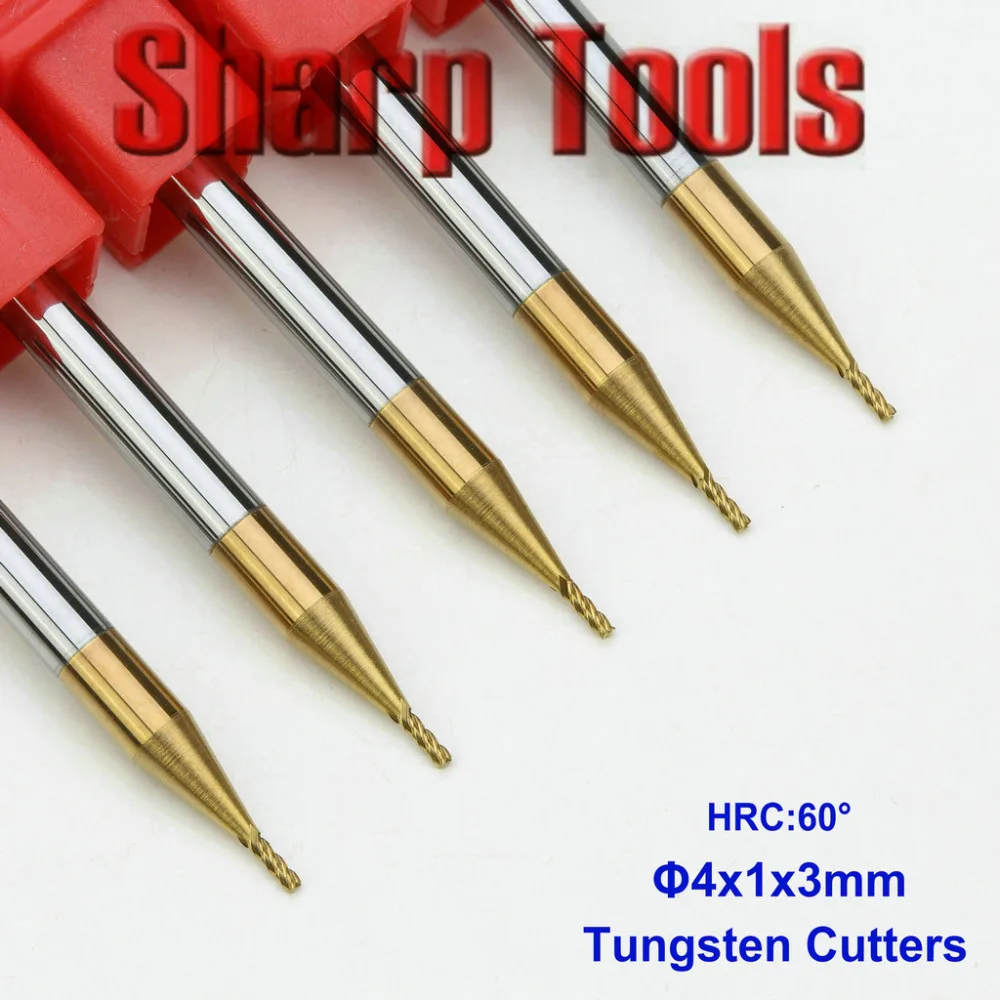 Концевая фреза из карбида HRC60 4 х1 х3 мм|cutter plunger|cutter stickerscutter drivers |