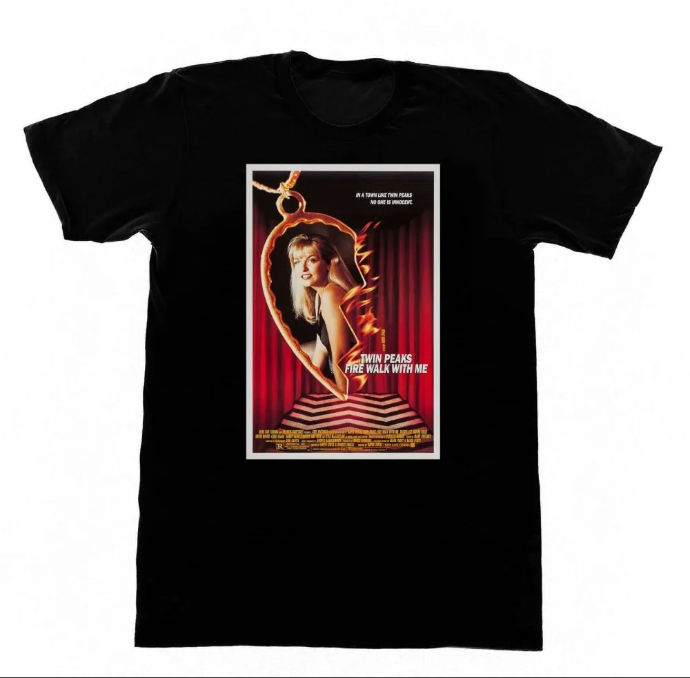 T-shirt Twin Peaks 'Fire Walk With Me' - Blanc, 100% Coton - Tailles S à 5XL - Pour Fans De David Lynch