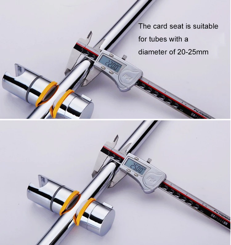 BAKALA ручной Душевой Кронштейн 20-25 мм ABS сменный рельсовый головной ползунок зажим регулируемый держатель для душа хромированные инструменты для ванной комнаты