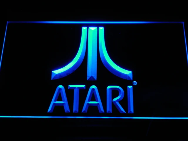 E022 Atari игра ПК логотип подарок дисплей светодиодный неоновый светильник вывески с включения/выключения 20+ цвета 5 размеров на выбор