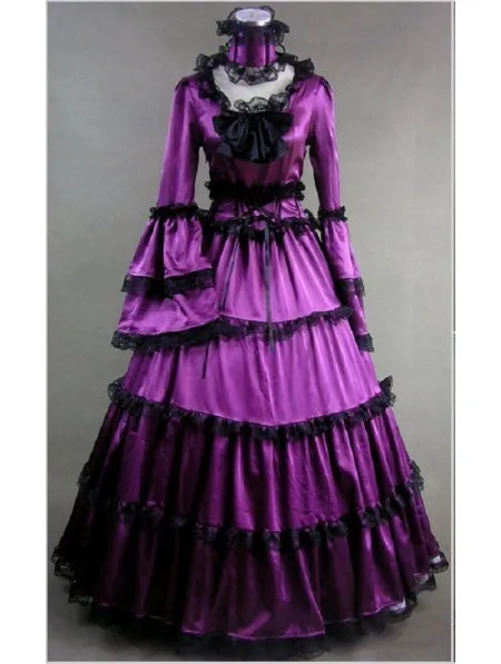 Фиолетовый Маскарад готическое платье, вечернее платье