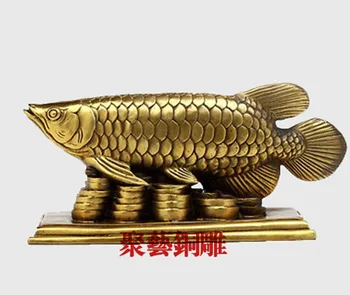 

SCY Bronze statue copper carp decoration jinlong fish money home crafts lucky