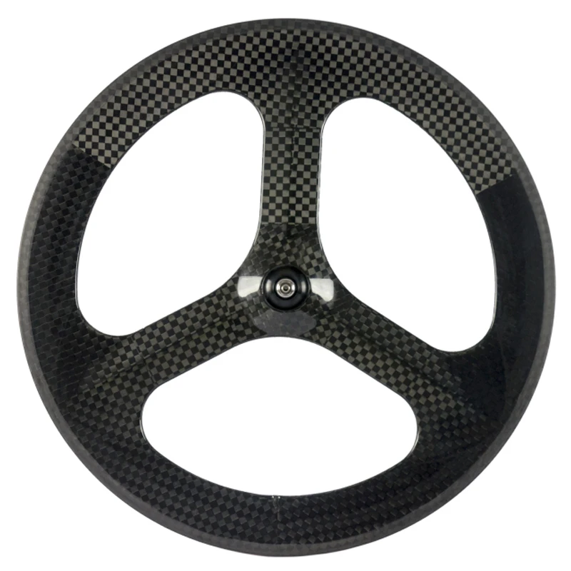 Best Full Carbon Fibre T700 Tri Spoke Wheel 70mm Depth 3 Spoke Wheel Road Bike Wheels Clincher Carbon Wheelset 1