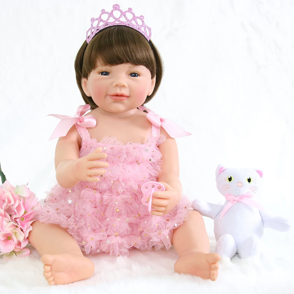 

Handmade Collection Body Silicone Baby Alive Doll Reborn Silicone Girl Dolls for Children Girls Boys House Play Bedtime Doll Toy