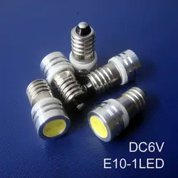 Высокое качество E10 6 В привели приборов загорается, высокая мощность 1 Вт 6.3 В e10 светодиодные фонари, 1 Вт LED 6 В E10 лампы накаливания