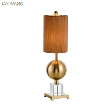 JW Американский пост-современный минималистский мяч настольная лампа хрустальные светильники для Гостиная Спальня прикроватной тумбочке Office для дома Освещение светильники