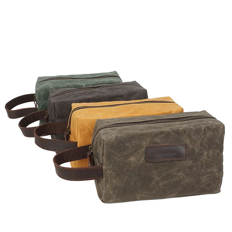 2018 New Arrivals Men Canvas Clutch Small Wrist Bags Male Vintage