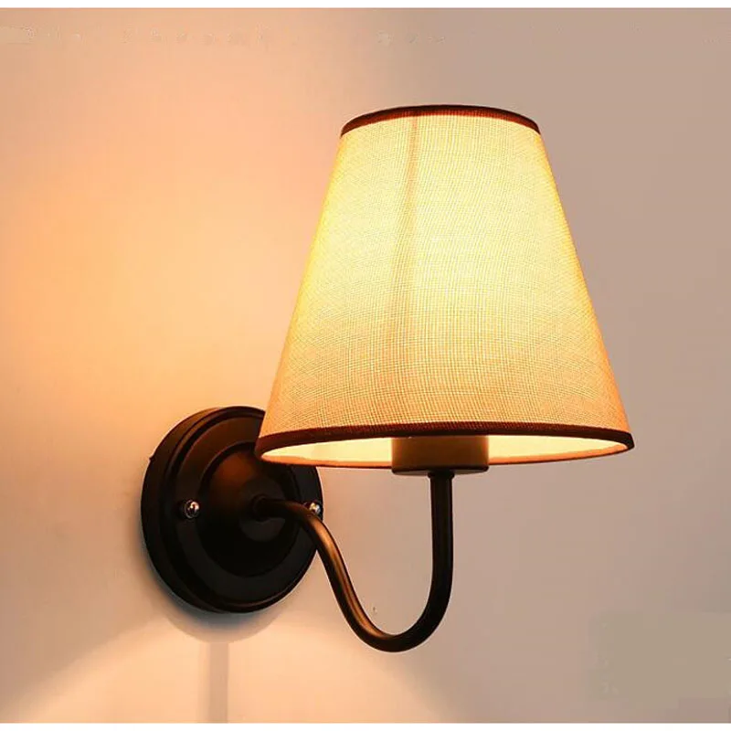 

A1 European style small hat wall lamp simple modern hotel bedroom living room American wall lamp FG349 lo1017
