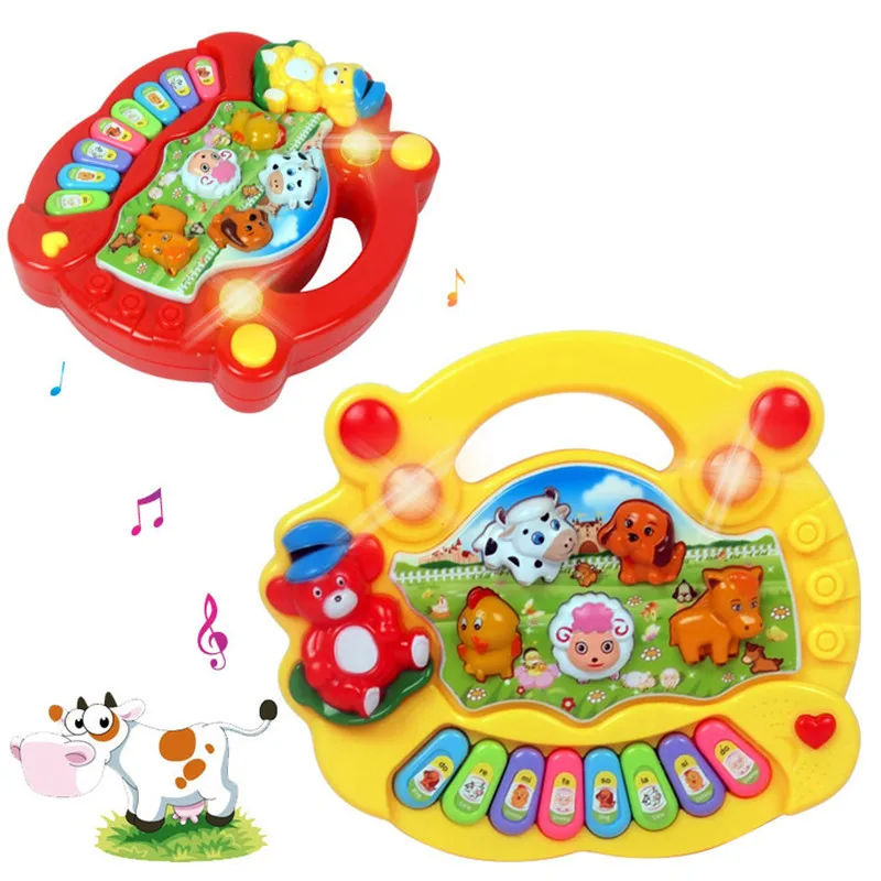 Musical Animal Flash Farm Piano Toys For Children Instrument