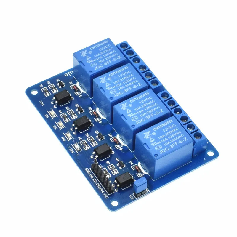 12V 4-канальный Релейный модуль для Arduino ARM PIC AVR DSP электронное реле 12V 4-канальный Релейный модуль низкий уровень срабатывает