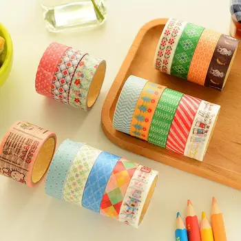 

2pcs/pack per Lot 5MJapan Color Variety paper tape DIY Stationery Adhesive tape office school supplies