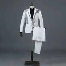 Костюм платье культивировать свою мораль красочные печатные мужские костюмы Белый Черный Мужские костюмы для отдыха обычные повседневные блейзеры