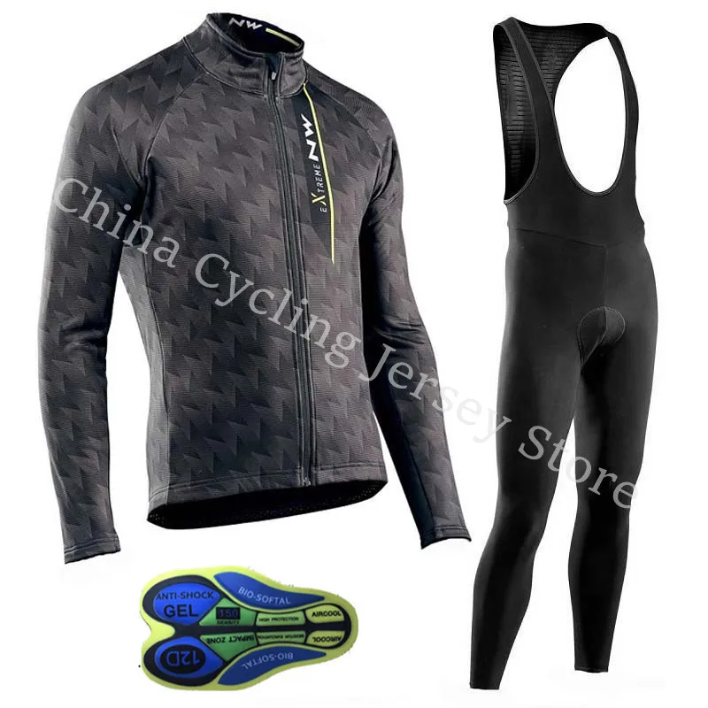 

NW cycling jersey 2019 pro team cycling clothing road bike wear long sleeve Men Autumn bicycle Sportswear ropa ciclismo A7