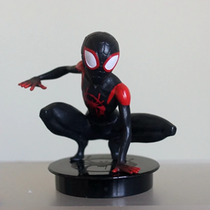 

Marvel Spider-Man Into the Spider-Verse Miles Mora Figure Toy Cinema Movie Cup Toppers Collection Model Brinquedos Figurals Gift