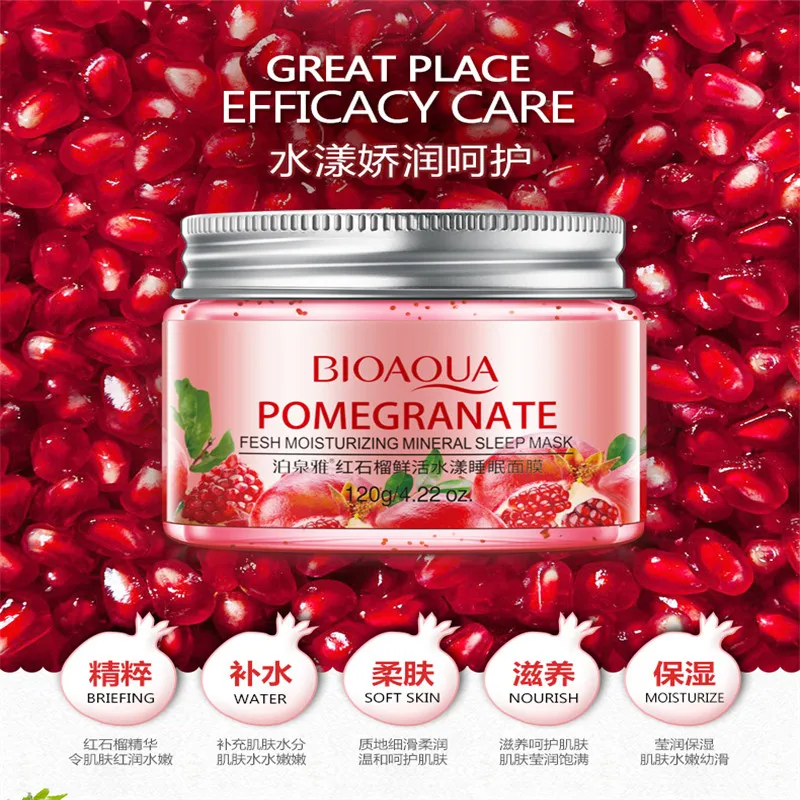 BIOAQUA Fruit Series Sleeping Mask Cream Essence Deep Moisturizing Hydrating Whitening Essence Whole Face Care 5