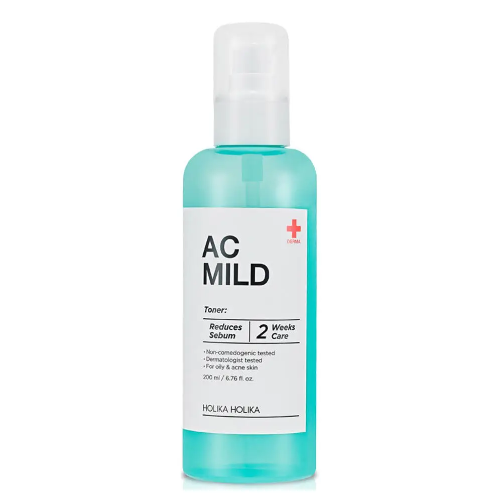 HOLIKA HOLIKA AC Mild Toner 200ml Face Toner Facial Acne Treatment Skin Care Moisturizing Whitening Korea Cosmetics