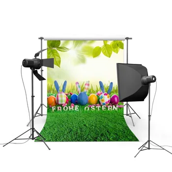 

Cartoon Easter photography backdrops fotografia fabric floral painted eggs photo backgrounds for kids photo studio props GE-082