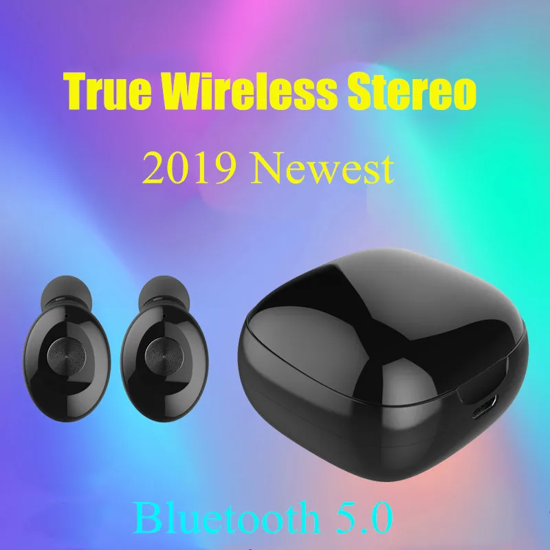 

Bluetooth Earphones 5.0 TWS Waterproof Sport True Wireless Stereo Headset dual for hifi With Mic Charging Microphone
