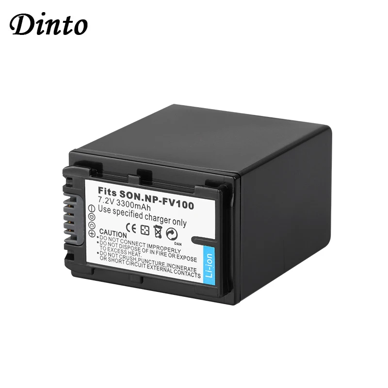 Аккумулятор Dinto 3300 мА · ч 7 2 в NP-FV100 NPFV100 для камеры Sony HDR-XR550/E HCR-XR350/E NP-FH30 NP-FH40 NP-FH50 NP-FH60