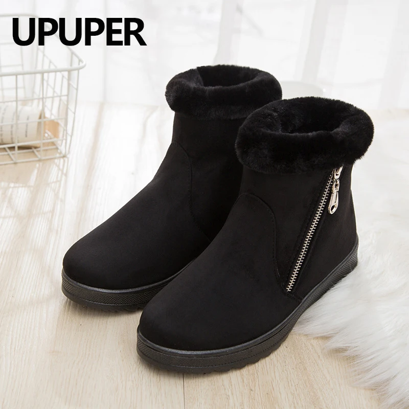 Aliexpress.com : Buy Zip Winter Women's Snow Boots Non slip Thick Warm ...