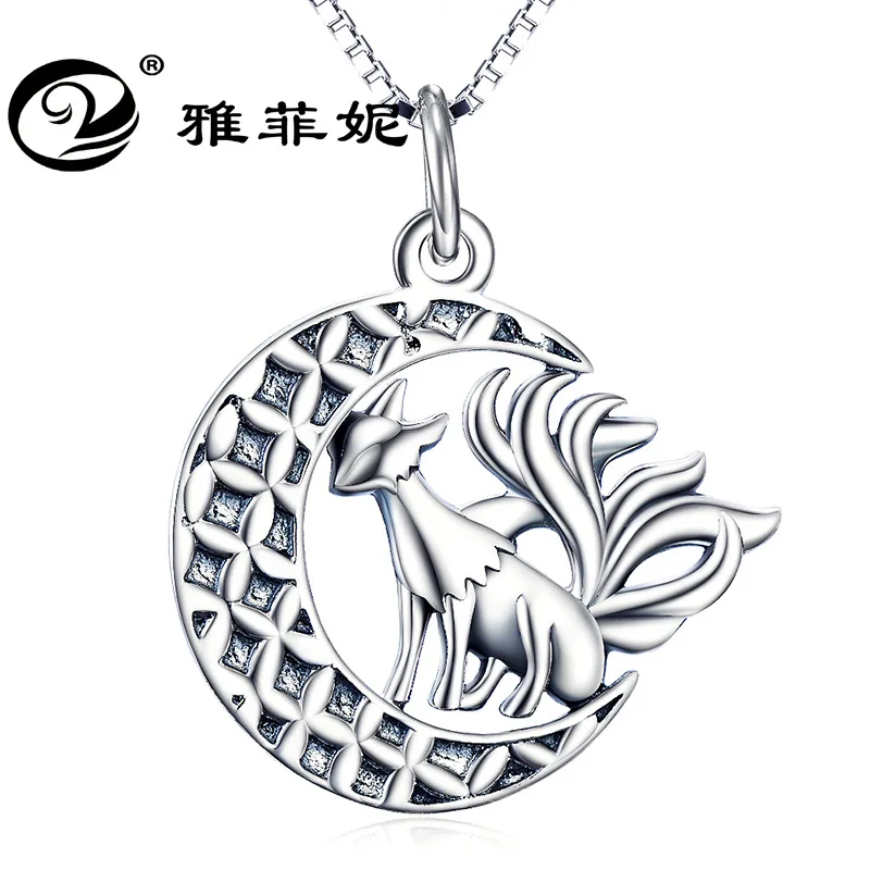 

of detonation products The nine-tailed fox firefox pendant moon fox necklace Wholesale hot style in