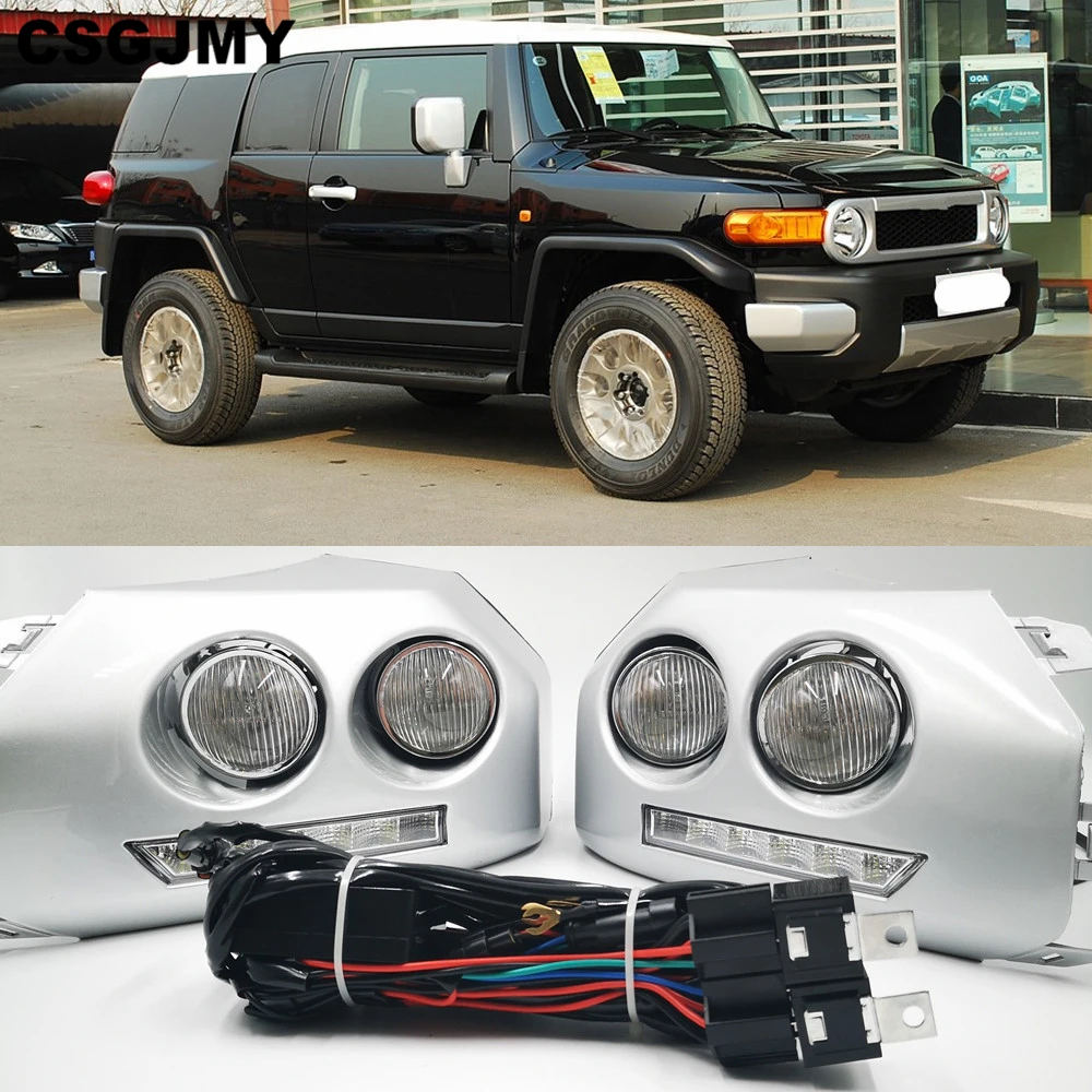 1 пара автомобиля светодиодный DRL Дневной Бег светильник для Toyota Fj Cruiser 2007 2008 2009 2010