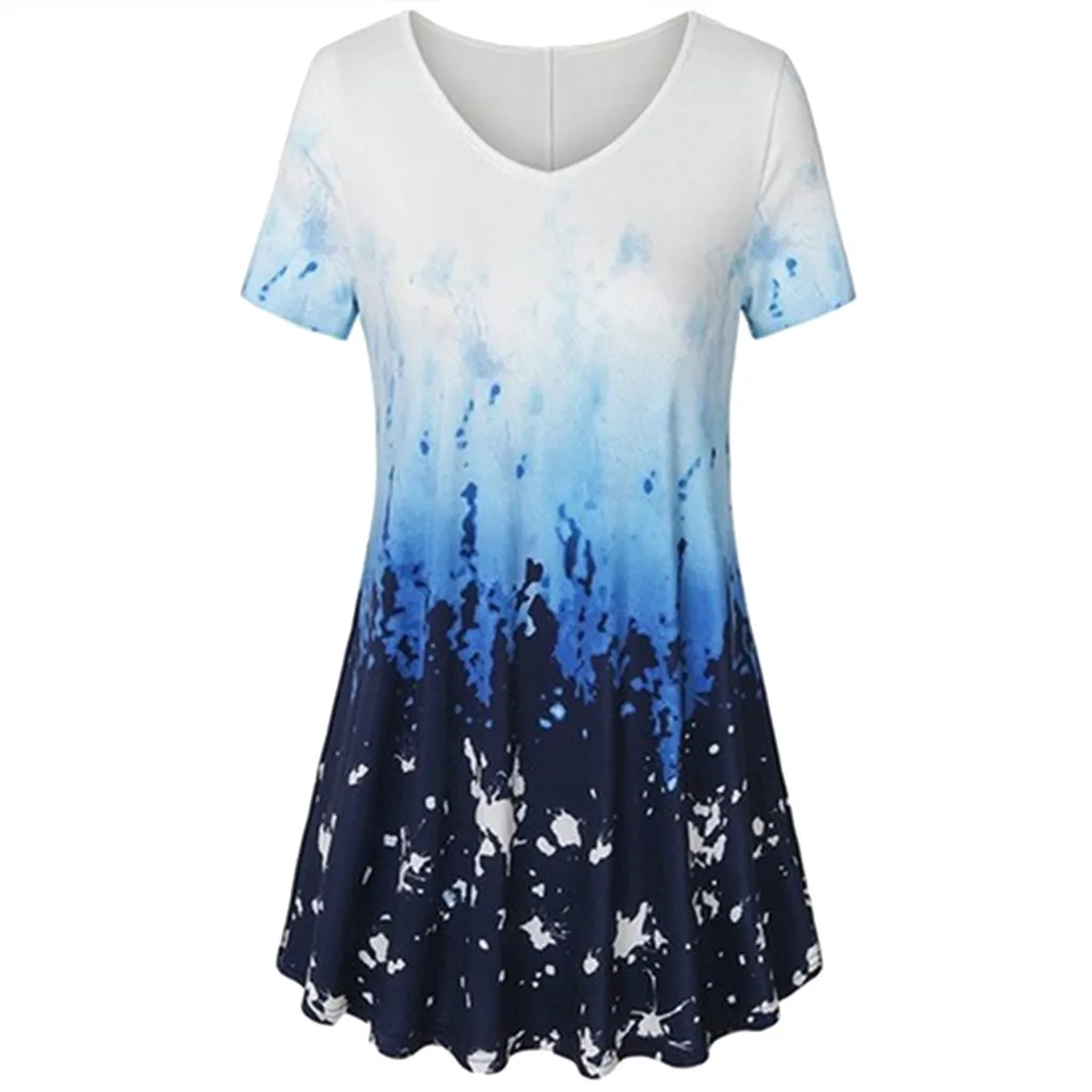

Plus Size Summer Fashion Print Blouse Casual Ladies Tunic Tee Tops Female Women's Short Sleeve Shirt Blusas Femininas Pullover