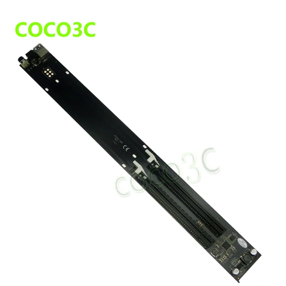 King-Size PCI-E 1X To PCI-e 16x slots Extension Riser card 1 to 2 PCIe adapter PCI express Sound Card Network card graphics card (5)