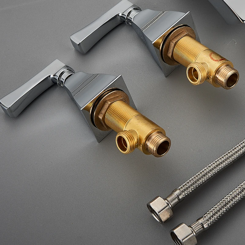 quyanre wanfan frap  Basin Faucet basin mixer waterfall bathroom mixer shower faucets bath water mixer Deck Mounted Faucets taps4