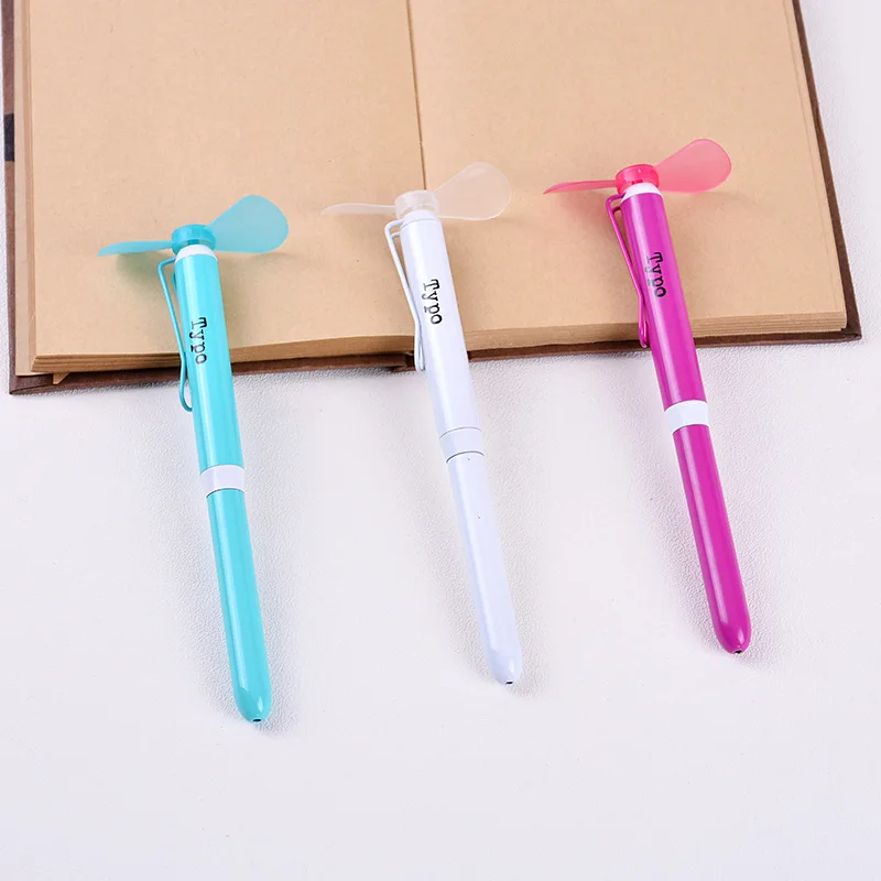 WSRYXXSC Newest Fan Pen Mini Fan with Metal Ballpoint Pens Multi
