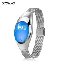 SCOMAS Women Fashion Smart Watch With Blood Pressure Heart Rate Monitor Pedometer Fitness Tracker Wristband For Android IOS
