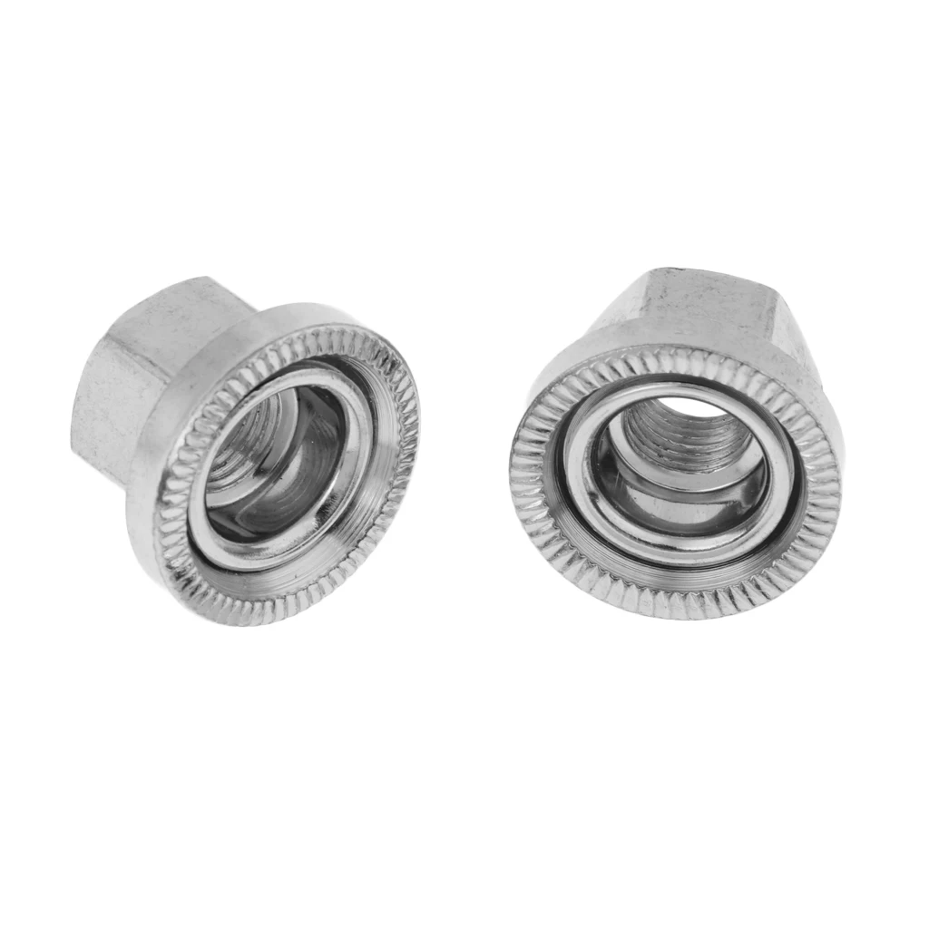 1 Pair Bike Axle Nuts for Bicycle Rear Hub Wheel - Solid & Durable