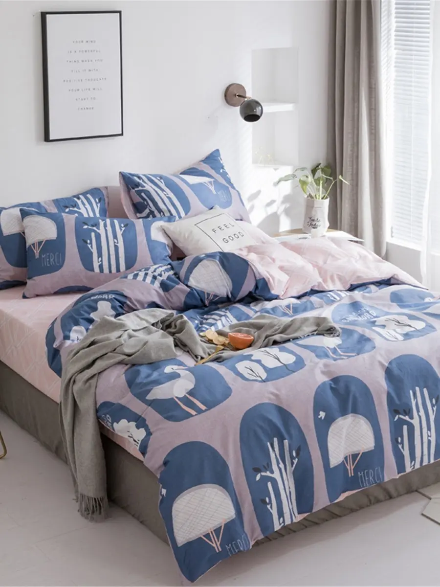 

Duvet Cover Set 3/4Pcs Animal Tree Pattern Cute Home Linens