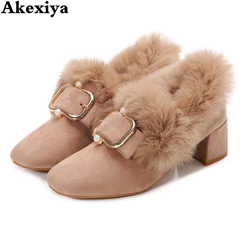 women's fur mules