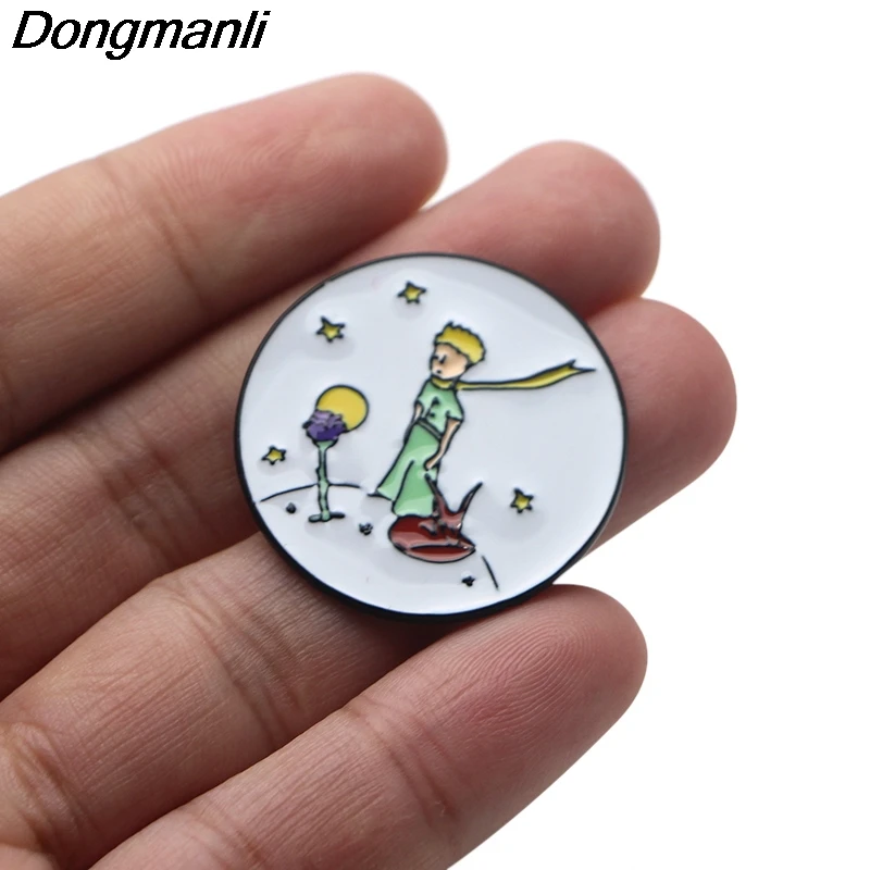 P3289 Dongmanli принц и лиса эмалевые булавки броши мультфильм креативная