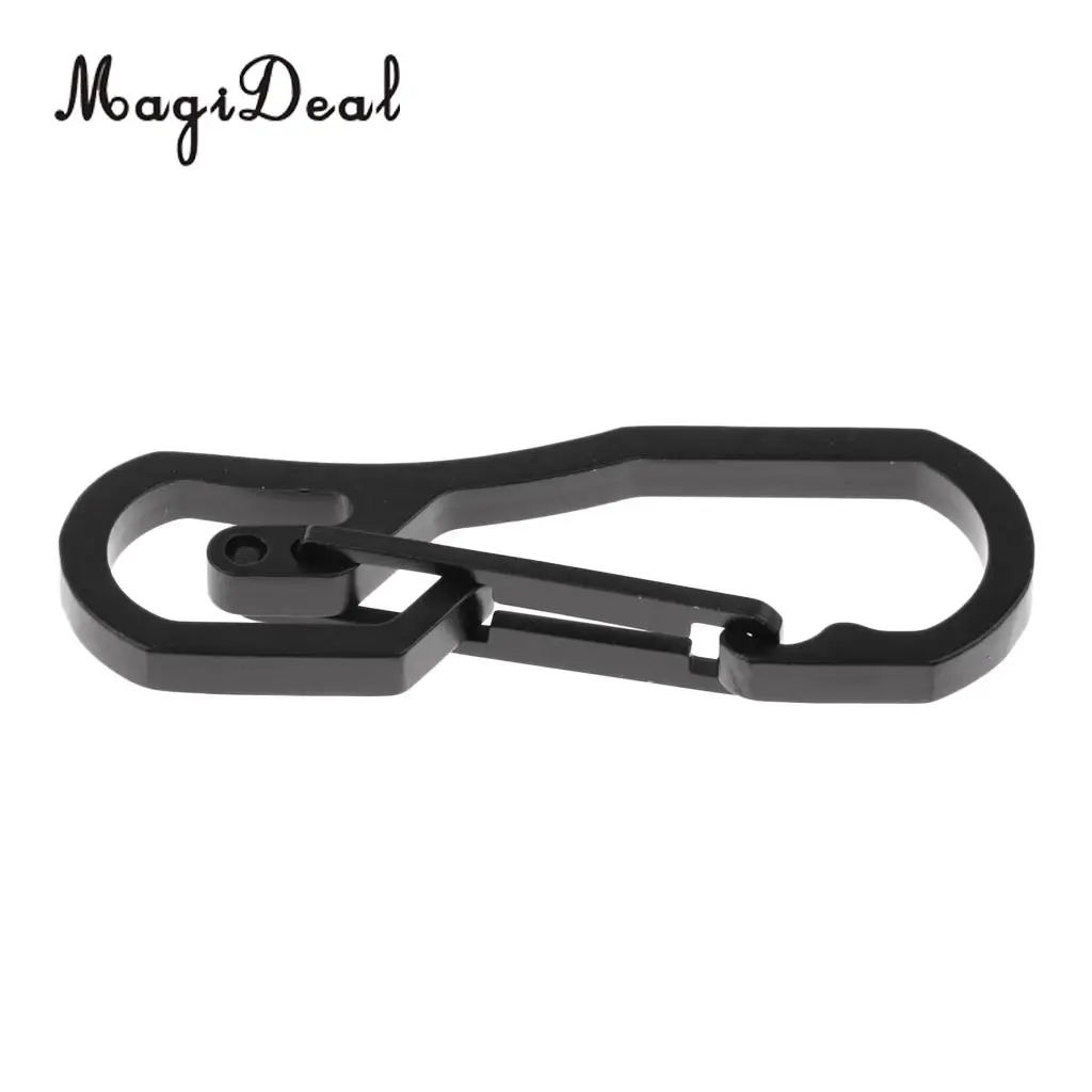 MagiDeal Multi-Function 1Pc Stainless Steel Key Chain Carabiner Hook Outdoor Tools for Hiking Camping Travel Sport Silver/Black
