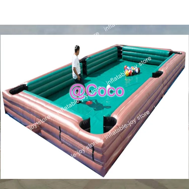 8x5m/10x5m inflatable snooker pool soccer table, PVC durable inflatable