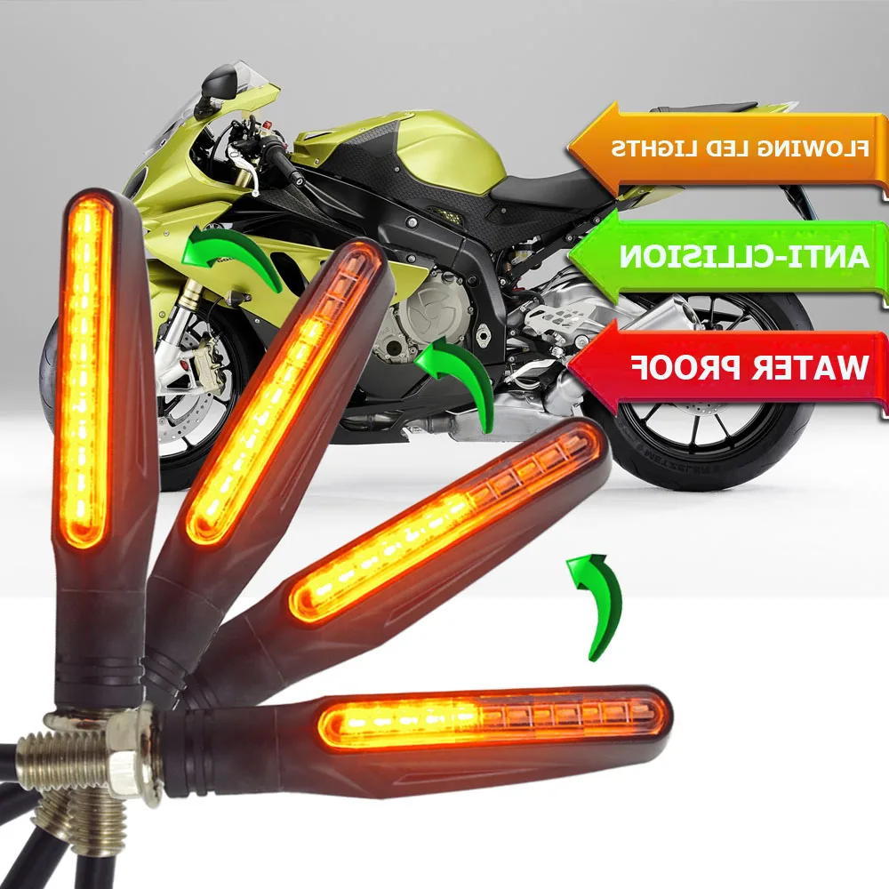 

Universal motorcycle turn signal Lights Flowing intermitentes clignotant moto led FOR honda steed 400 virago 250 bmw f650 cb1300