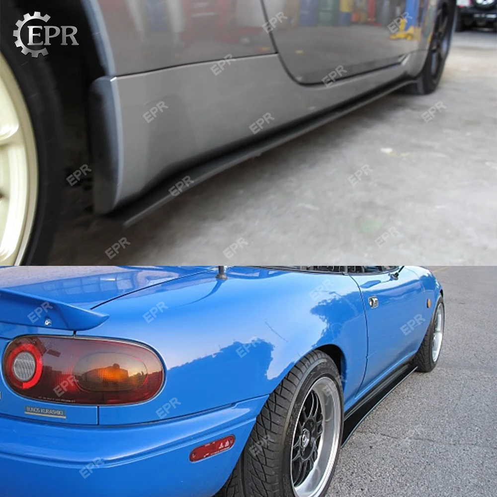 Для Mazda MX5 NA родстер FD Стиль углерода сбоку юбка расширение тюнинг часть накладка для MX5 на боковые юбки из углеродного волокна