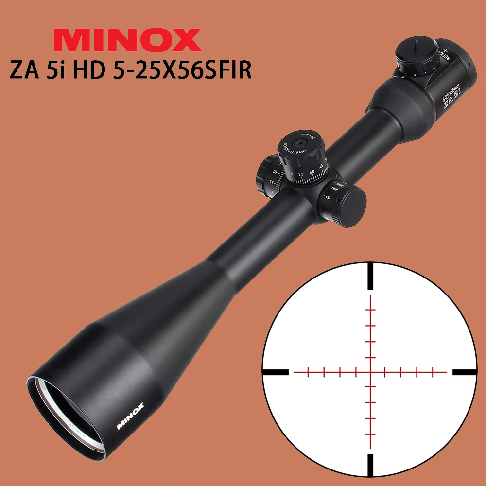 

MINOX ZA 5i HD 5-25x56 SFIR Hunting Riflescope Glass Etched Reticle Tactical Optics Sight Side Parallax for Airsoft Rifle Scope