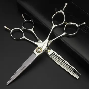 

Professional Hair Scissors 6 INCH Barber Scissors haircut scissors Japan 440C Shear hairdressing scissors