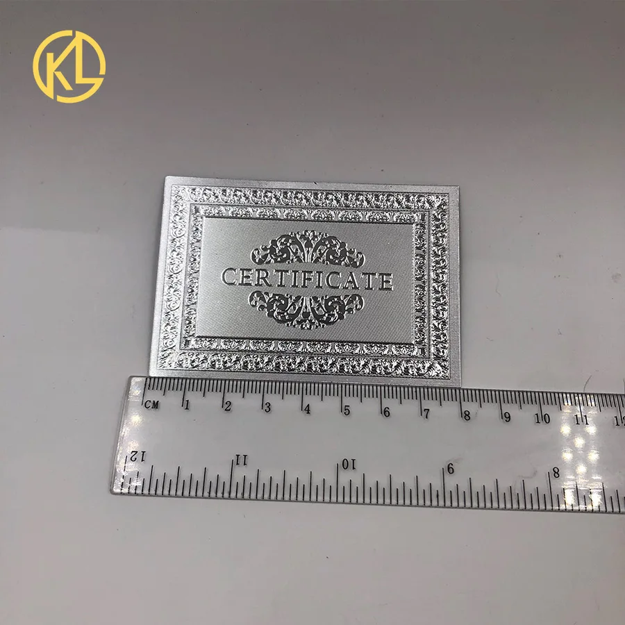 

For Good Selling Plastic Material Silver Color Plated Certificate for Zimbabwe banknote and all Gold Banknotes
