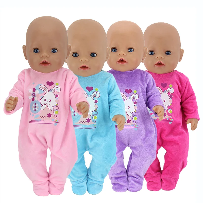 

Cute Baby Toy Barbies Doll Clothes Newborn Baby Doll Clothes 43 cm Doll Climbing Romper Jumpsuit Children Girl Christmas Gifts
