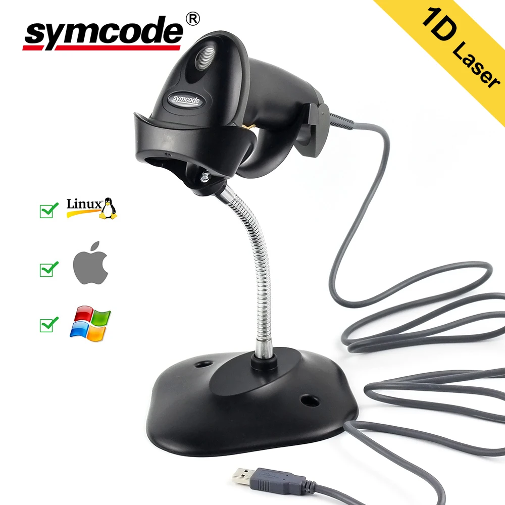 Usb التلقائي الباركود ماسحة ، symcode 1d الليزر السلكية usb handfree قارئ الباركود مع حامل Usb التلقائي الباركود ماسحة ، symcode 1d الليزر السلكية usb handfree قارئ الباركود مع حامل