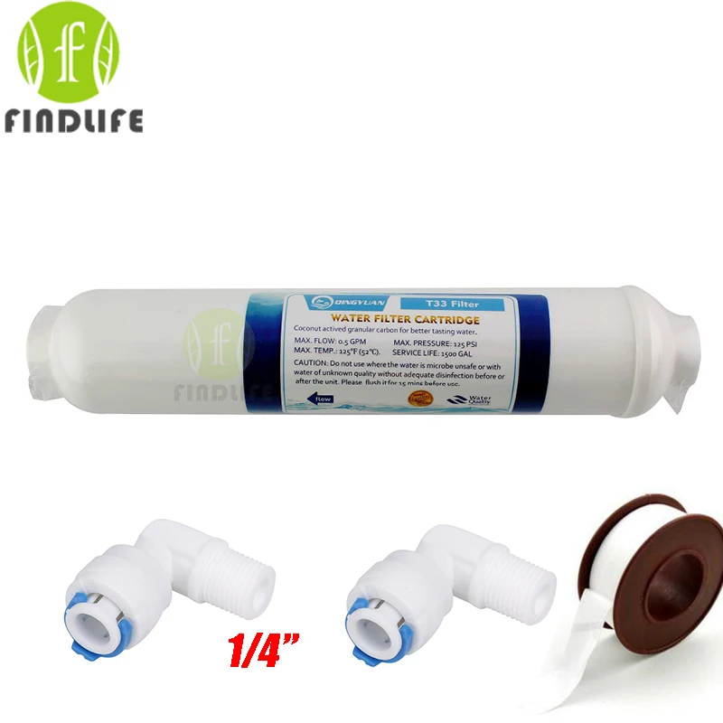 10 Cal T33 z 2 sztuk montaż oczyszczania wody INLINE kokosowego węgla Post wody filtr 5 mikronów filtr węglowy do odwróconej osmozy 2 10 Cal T33 z 2 sztuk montaż oczyszczania wody INLINE kokosowego węgla Post wody filtr 5 mikronów filtr węglowy do odwróconej osmozy 2