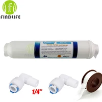 10 Cal T33 z 2 sztuk montaż oczyszczania wody INLINE kokosowego węgla Post wody filtr 5 mikronów filtr węglowy do odwróconej osmozy 2