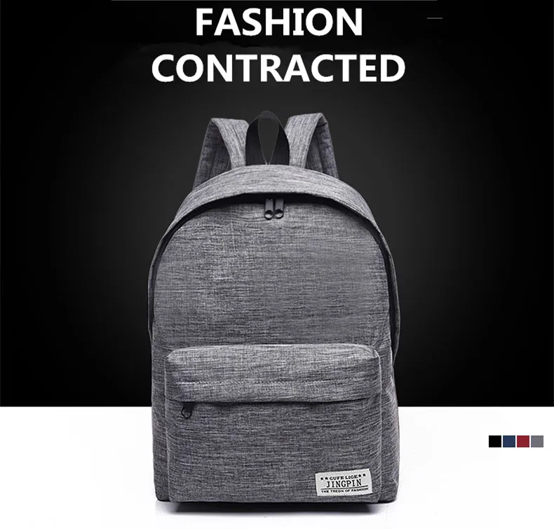 Women Men Male Canvas black Backpack College Student School Backpack Bags for Teenagers Mochila Casual Rucksack Travel Daypack